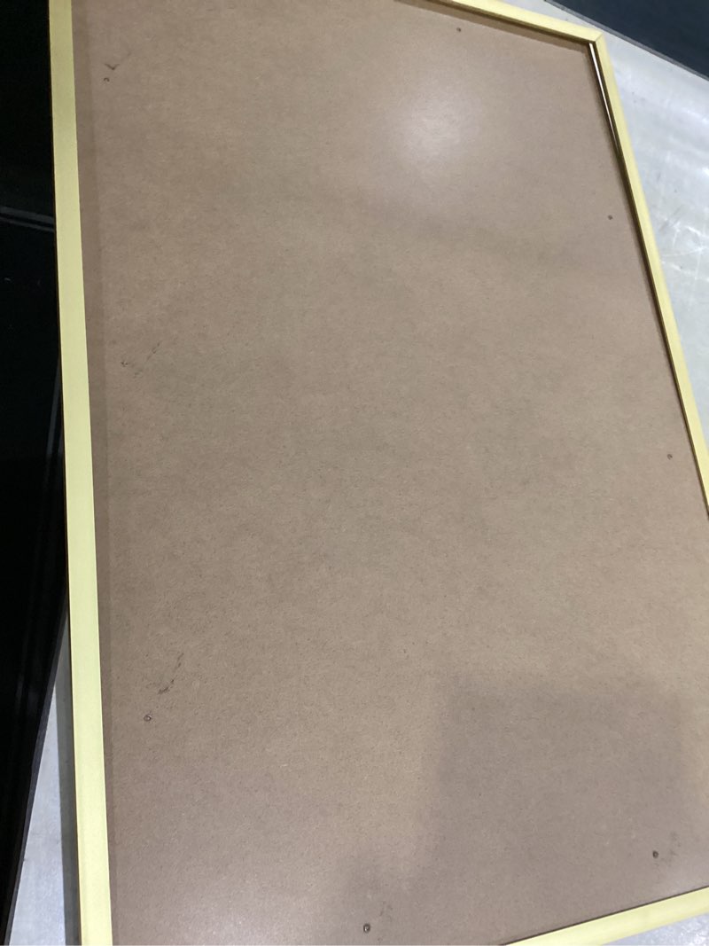 Condition photo showing Good Condition for lavezee 24x36 poster frame for artwork, puzzles and photos, gold picture frame display 24 x 36 inch photo picture frame for wall, metal gold 24x36
