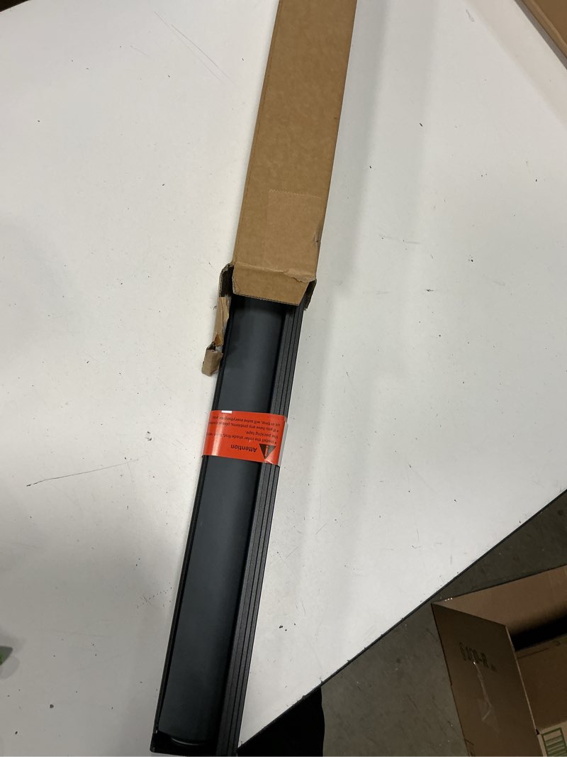 Condition photo showing New/Like New for aosky blackout roller shades cordless blinds for windows, free-stop shades with valance, thermal insulated fabric, uv protection, natural woven blinds for home and office (34.5" w x 72" h, black) black 34.5"w x 72"h