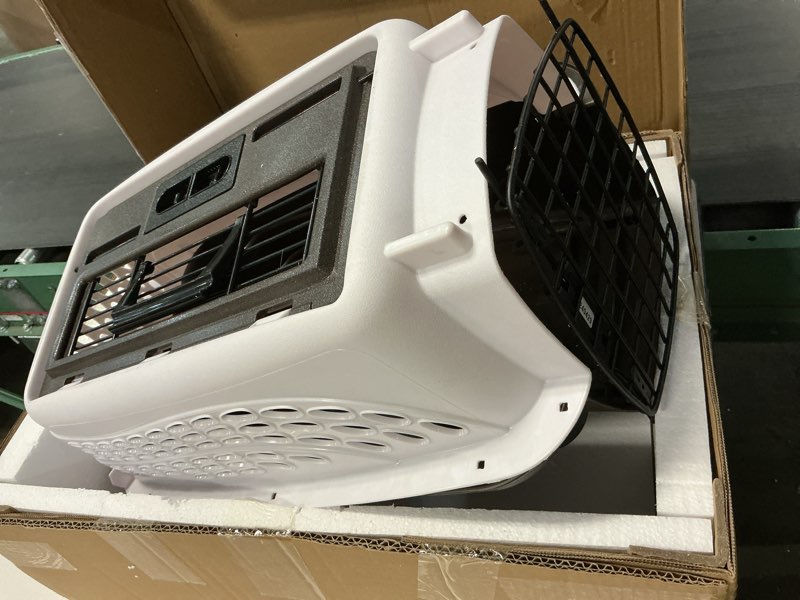Condition photo showing Good Condition for petmate dog crates for small dogs & cat carriers, two-door plastic pet kennel, top & front loading, made in usa, 19", white two-door 19.0"l x 13.0"w x 10.0"h white