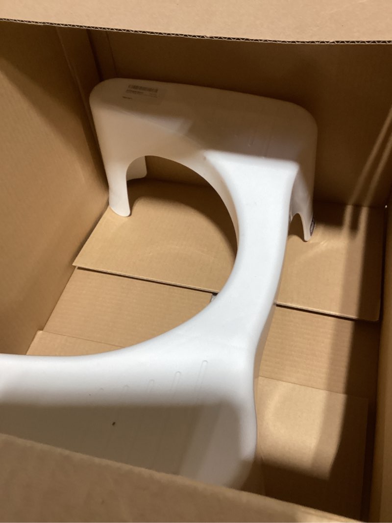 Condition photo showing As Is for Squatty Potty Simple Curve Toilet Stool. White