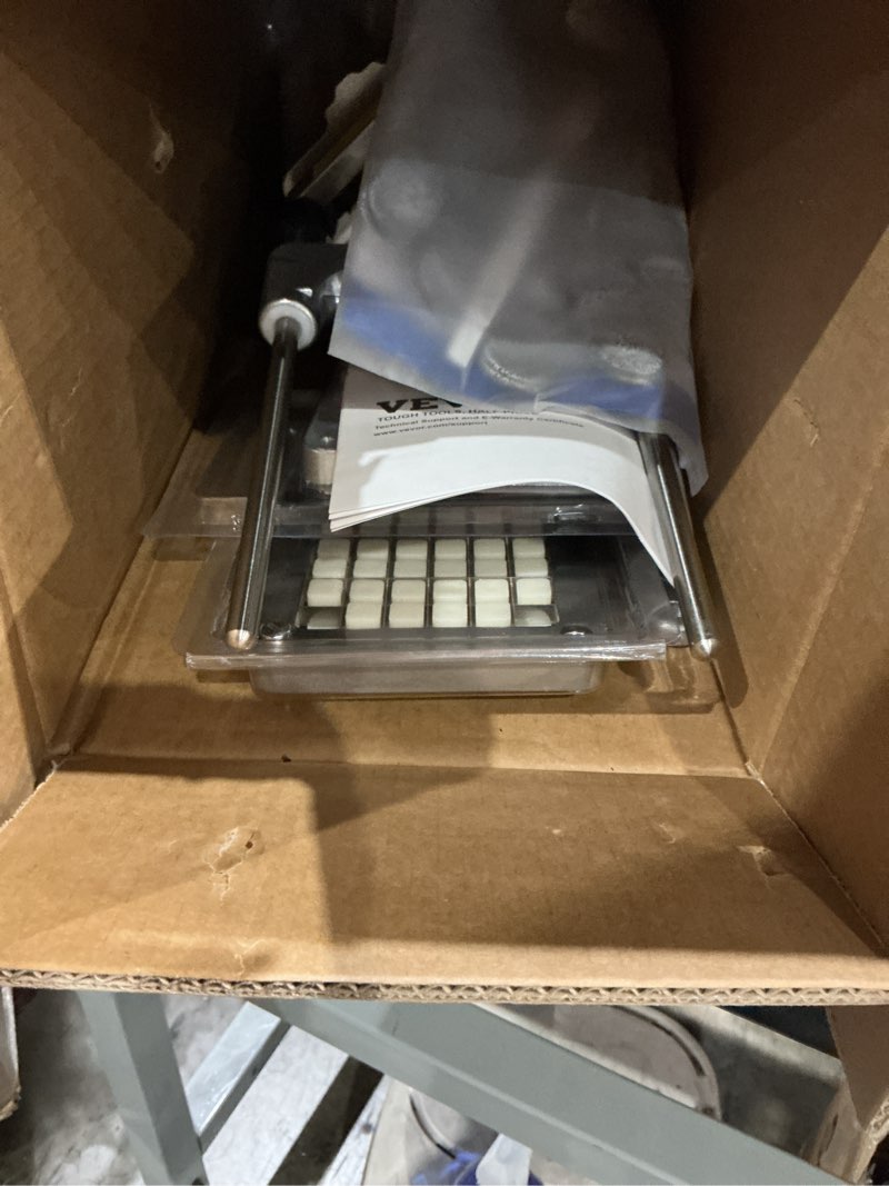 Condition photo showing Good Condition for vevor commercial vegetable chopper w/ 4 replacement blades, stainless steel french fry cutter potato dicer & fruit slicer for restaurants & home kitchen chopper 4 blades