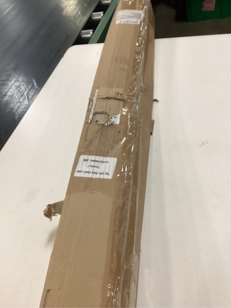 Condition photo showing New/Like New for mode simplicity single curtain rod set with square finials - 32 to 90 in, nickel