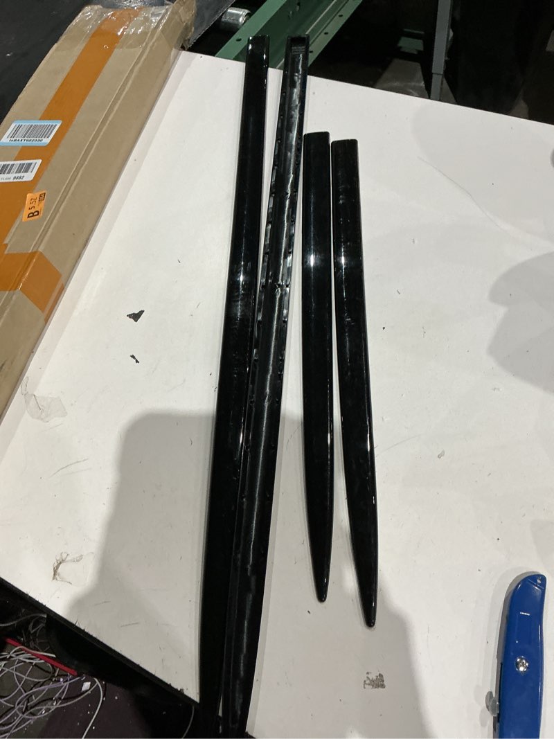 Condition photo showing As Is for 4pcs 96 x 3.6cm/37.8 x 1.42in abs body side trim bright black universal door protector auto modification car door side protection strips