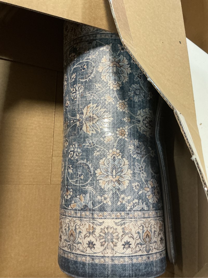 Condition photo showing New/Like New for KIMODE Kitchen Mats Cushioned Anti Fatigue, Boho Oriental Kitchen Rugs Sets of 2, Blue Kitchen Mats for Floor, Padded Kitchen Floor Mat, Non Slip Standing Desk Mats for Sink Laundry Office 20" x 47"+20" x 32"--0.47 inches Blue