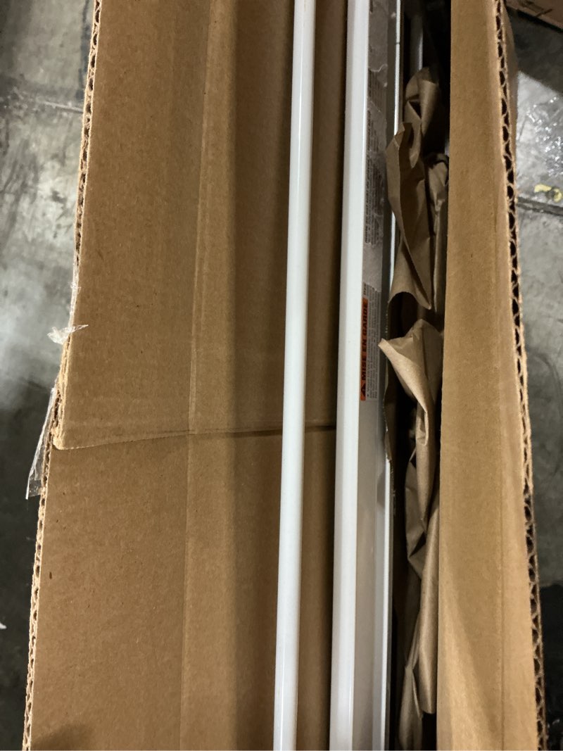 Condition photo showing As Is for regalo safety 38" baby gate for doorways & bottom of stairs, pressure mount design for babies, toddlers & pets, tested & safe for 30 years, american designed, american owned, white white 29-38.5"w x 30"h