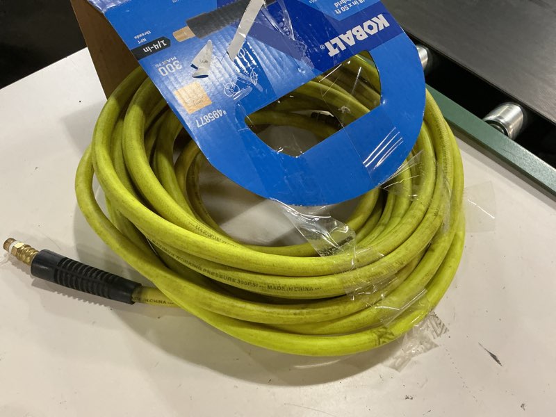 Condition photo showing As Is for kobalt 3/8-in 50-ft poly hybrid air hose