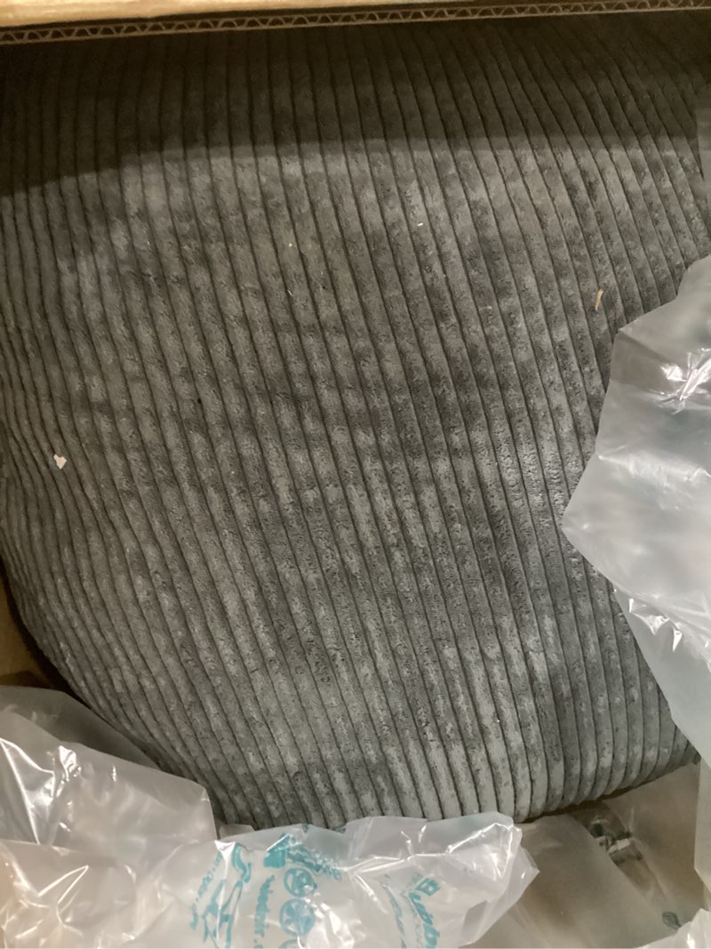 Condition photo showing Good Condition for MAXYOYO Kids Bean Bag Chair, Stuffed Toddler Bean Bag Sofa with Filler Bean Bag Chair for Boys and Girls, Lazy Sofa with Pocket Floor Chair for Gaming, Reading, Dark Grey Standard Dark Grey
