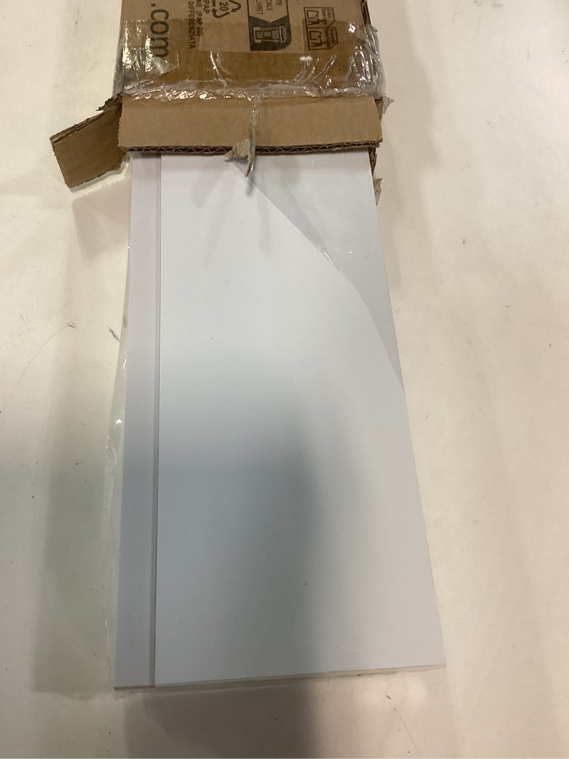 Condition photo showing Good Condition for vidaXL Wall Mounted Shelves, Pair of 2, High Gloss White, 23.6"x3.5"x1.2" - Durable MDF Material - Ideal for Books, Decorations, and Collectables 2 High Gloss White 23.6" x 3.5" x 1.2"