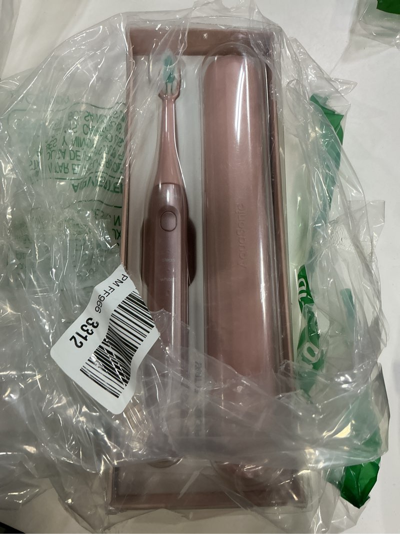 Condition photo showing Good Condition for Aquasonic Icon ADA-Accepted Rechargeable Toothbrush | Magnetic Holder & Slim Travel Case | 2 Brushing Modes & Smart Timers | Gentle Micro-Vibrations (Blush) Blush 1 Count (Pack of 1)