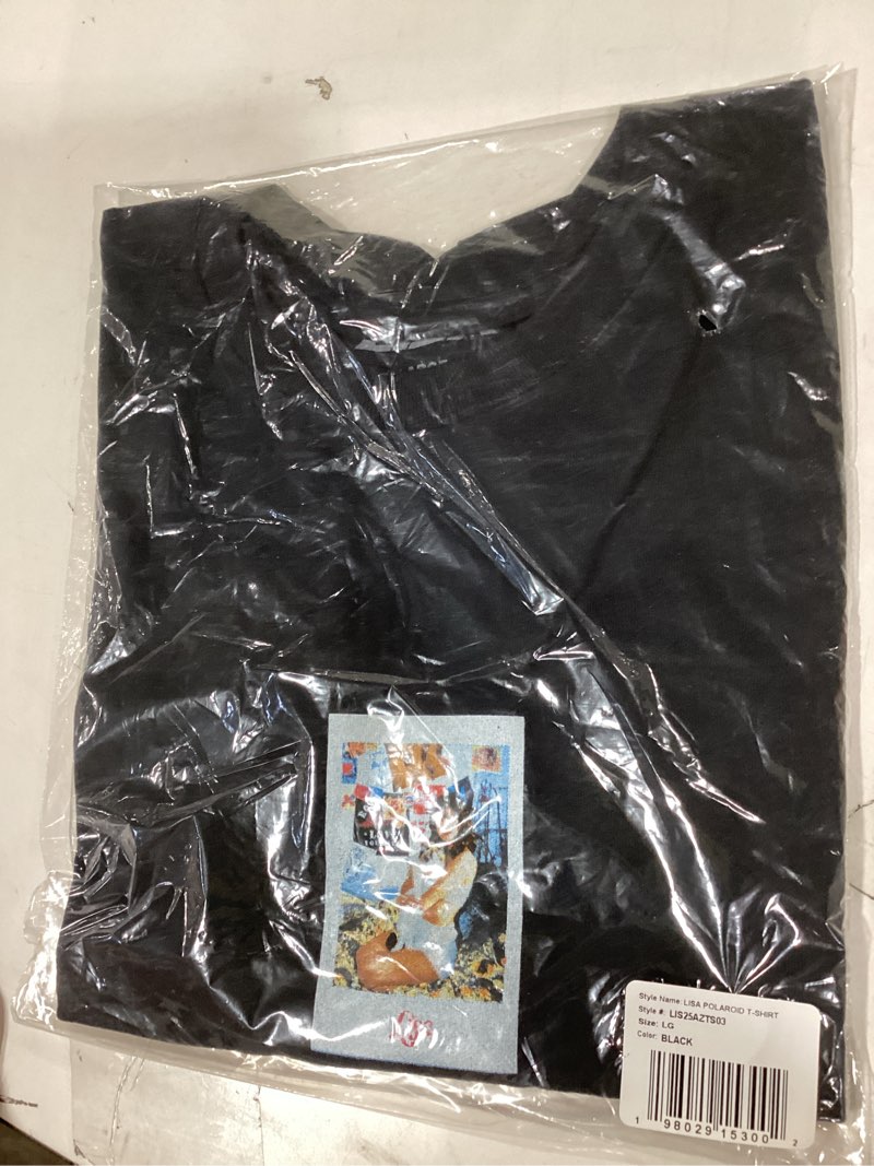 lisa unisex-adult official polaroid t-shirt, black large black