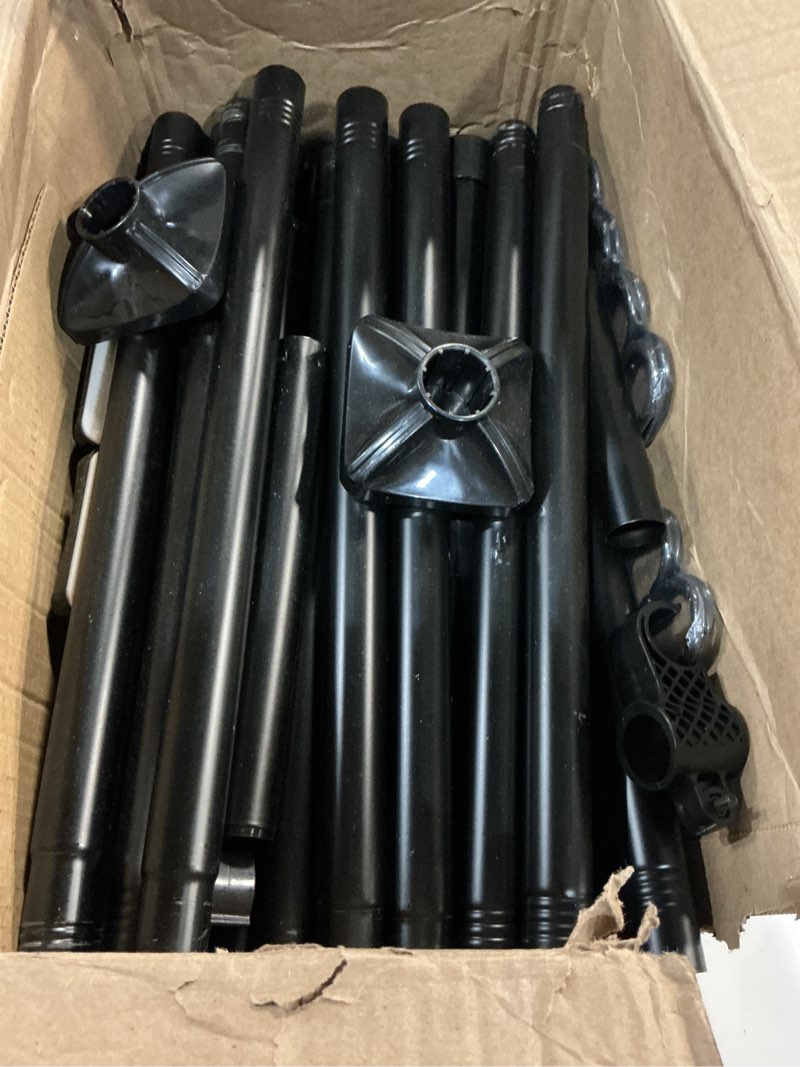 Condition photo showing As Is for BONPALLY Room Divider Curtain Rod for Wide Space Room Separation, 28-171inch(W) 4-10ft(H) Adjustable No Drilling Tension Curtain Rods, Heavy Duty Temporary Privacy Wall Divider, Black Black 28-171 inch