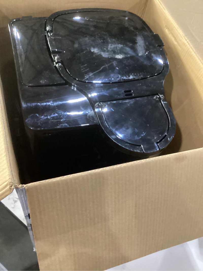 Condition photo showing As Is for Hamilton Beach 2-Way Programmable Coffee Maker, 12 Cup Glass Carafe And Single Serve Coffee Maker, Black with Stainless Steel Accents, 49980RG 12 Cup Black