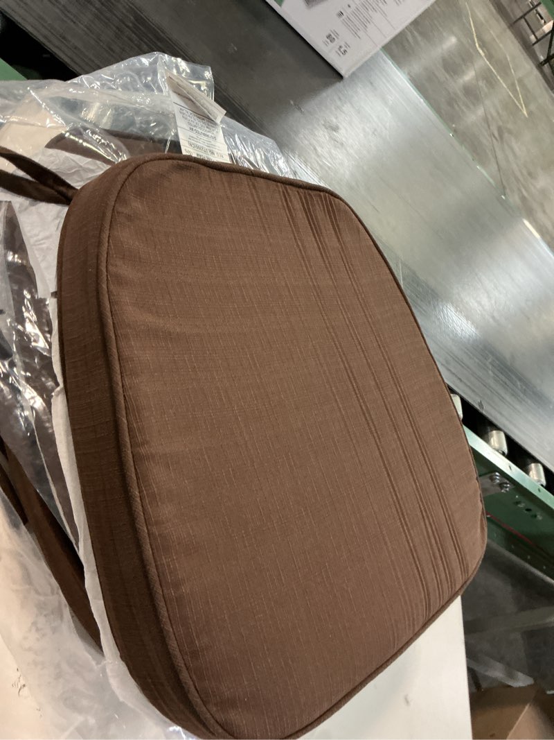 Condition photo showing As Is for Balsa Circle Taupe Cushion for Chiavari Chairs - Wedding Party Event Furniture Reception Dinner Catering Ceremony Decorations