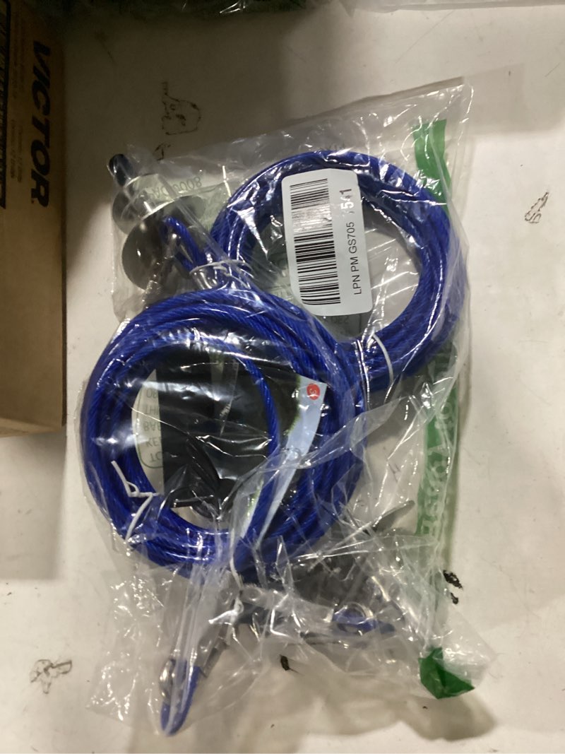 Condition photo showing As Is for similar length unknown        dog tie out cable and anti rust spiral stake , 30ft outside leash&chain for camping and yard, 16'' heavy duty for medium-large dogs up to 125 lbs (30ft, blue)
