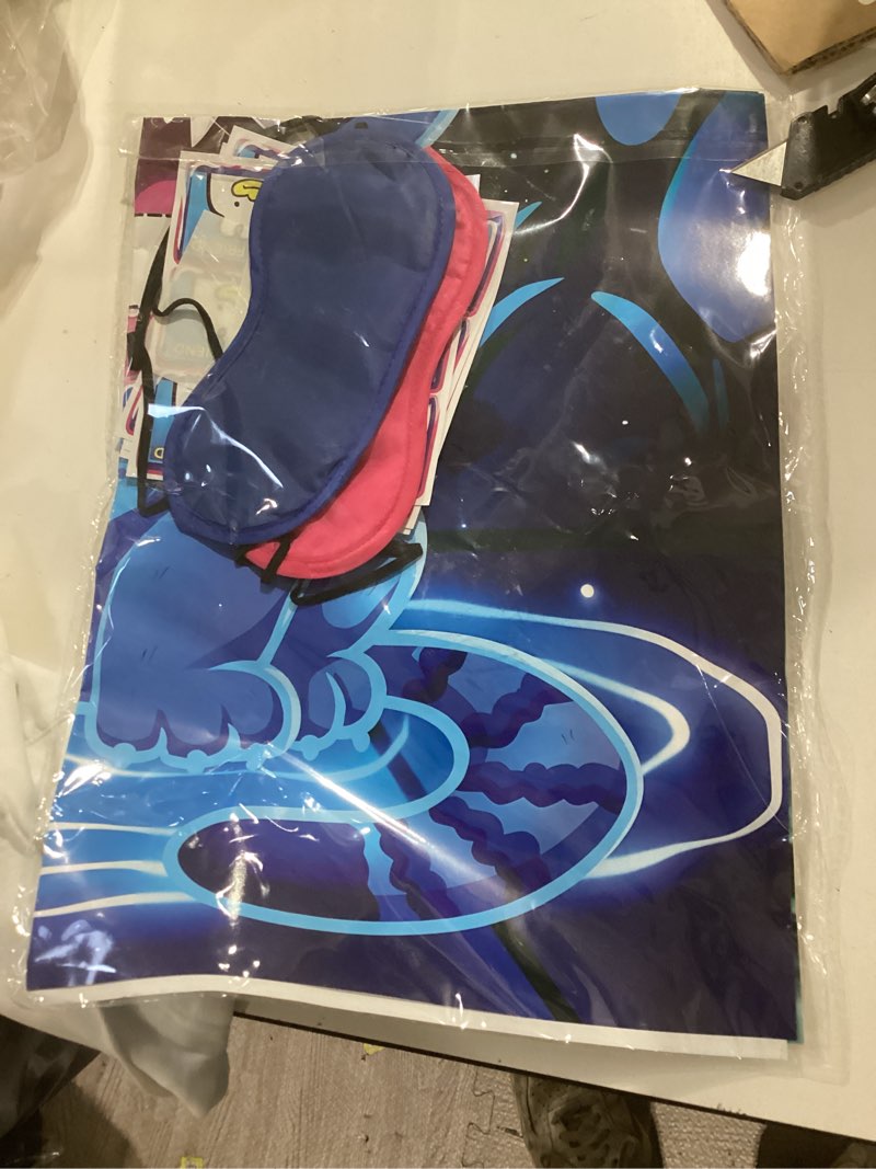 Condition photo showing New/Like New for demon movie hunters birthday decorations, pin the tongue on derpy party games, large poster 24pcs stickers for korea pop party supplies