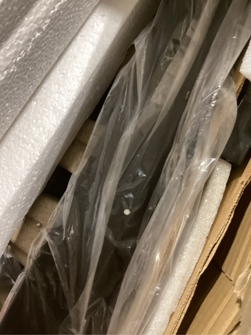 Condition photo showing Good Condition for Vanconwey Floor TV Stand for 65-100 Inch TVs,Adjustable Heights TV Mount Stands with Large Wood Shelf and Wheels,Modern Living Room Rolling TV Stand, Up to 220 lbs,VESA 800x600mm,Walnut(VC-Z1188) for 65 to 100inch TVs