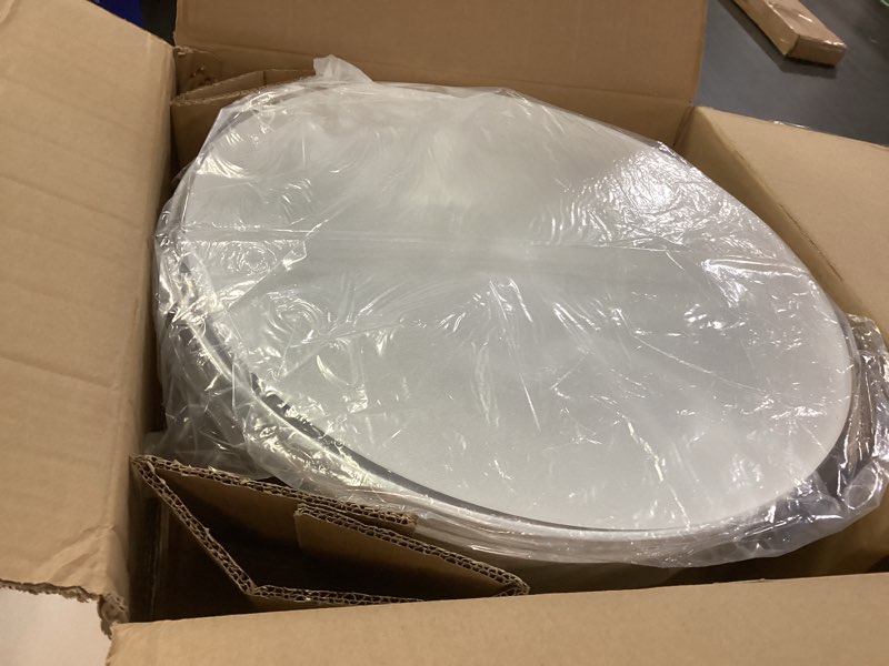 Condition photo showing New/Like New for Modern Chandelier with Off-White Fabric Shade and Brass Finished Adjustable Pendant Light for Kitchen Island Living Room Bedroom Hallway, E26, Dia 18 Inch, UL Listed 18" White