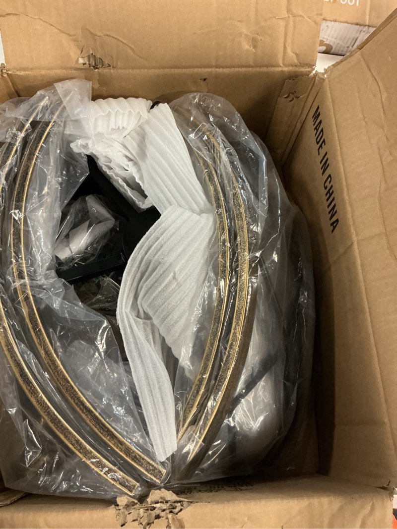 Condition photo showing Good Condition for 5-Light Black & Gold Chandelier, Farmhouse Metal Hanging Pendant Light Adjustable Height Industrial Lighting Fixture E26 Base for Dining Room, Kitchen Island, Living Room, Bedroom, Entryway