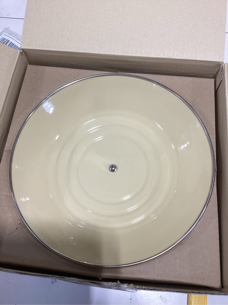 Condition photo showing Good Condition for Le Creuset Enamel on Steel Traditional Stockpot, 10 qt., Flame with Stainless Steel Knob Flame 10 Quarts
