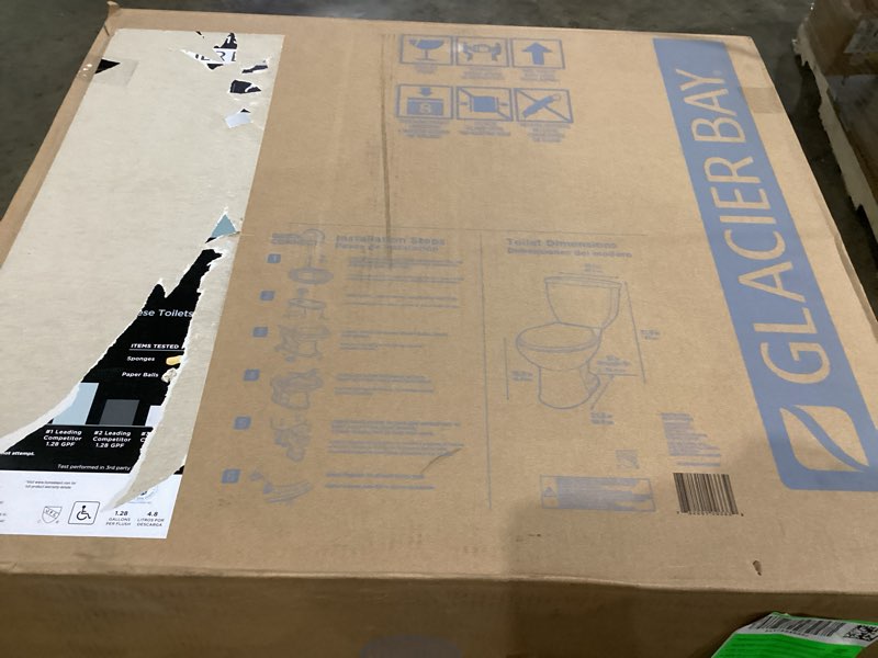 Condition photo showing Good Condition for Power Flush 12 inch Rough In Two-Piece 1.28 GPF Single Flush Round Toilet in White Seat Included