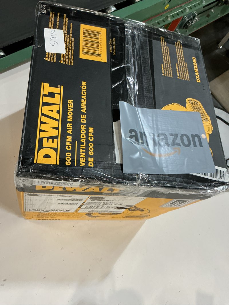 Condition photo showing Good Condition for DEWALT Portable Air Mover, ?276W 3 Speed Floor Fan, Utility Blower Fan, 1/5 HP 600 CFM Floor Dryer, Carpet Dryer, Floor Fan, Blower, for Janitorial, Home, Commercial Use, DXAM-2260