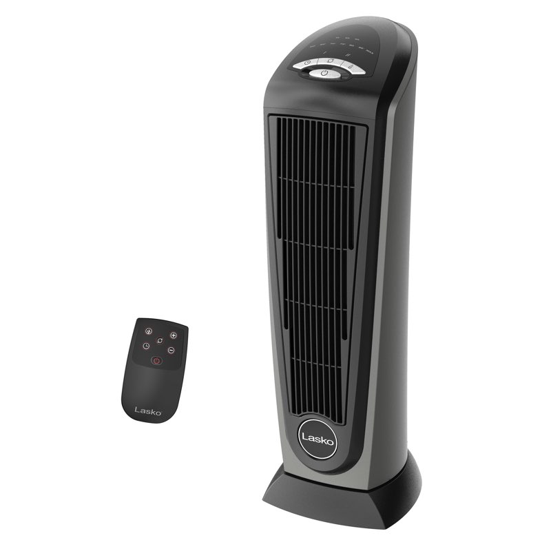 Lasko 1500W Ceramic Tower Space Heater with Remote, Thermostat, Timer & Widespread Oscillation
