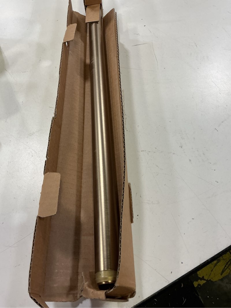 Condition photo showing Good Condition for ivilon drapery window curtain rod - end cap style design 1 inch pole. 28 to 48 inch color warm gold 28 to 48 in.