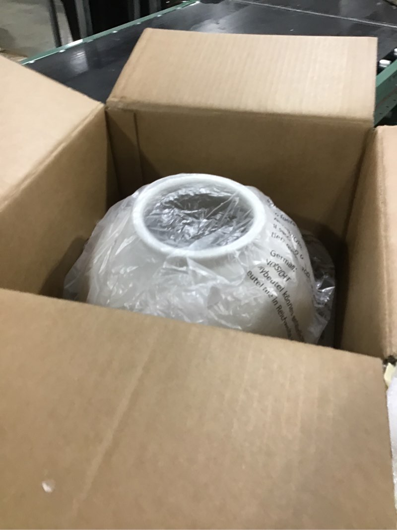 Condition photo showing Good Condition for Ceramic Rustic Vase, 10.8 Inch Farmhouse Minimalist Tall Flower Vase for Table, Living Room, Home Decor, Bathroom, Holiday, Wedding, Set of 1, Sandstone White Sandstone White 10.8 inch