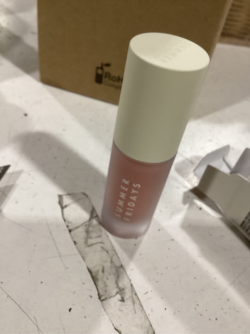 Condition photo showing Good Condition for summer fridays dream lip oil - hydrating tinted lip gloss oil - non-sticky formula with skincare benefits for long-lasting softness + shine - effortless beauty gifts - bare sand (0.15 oz)