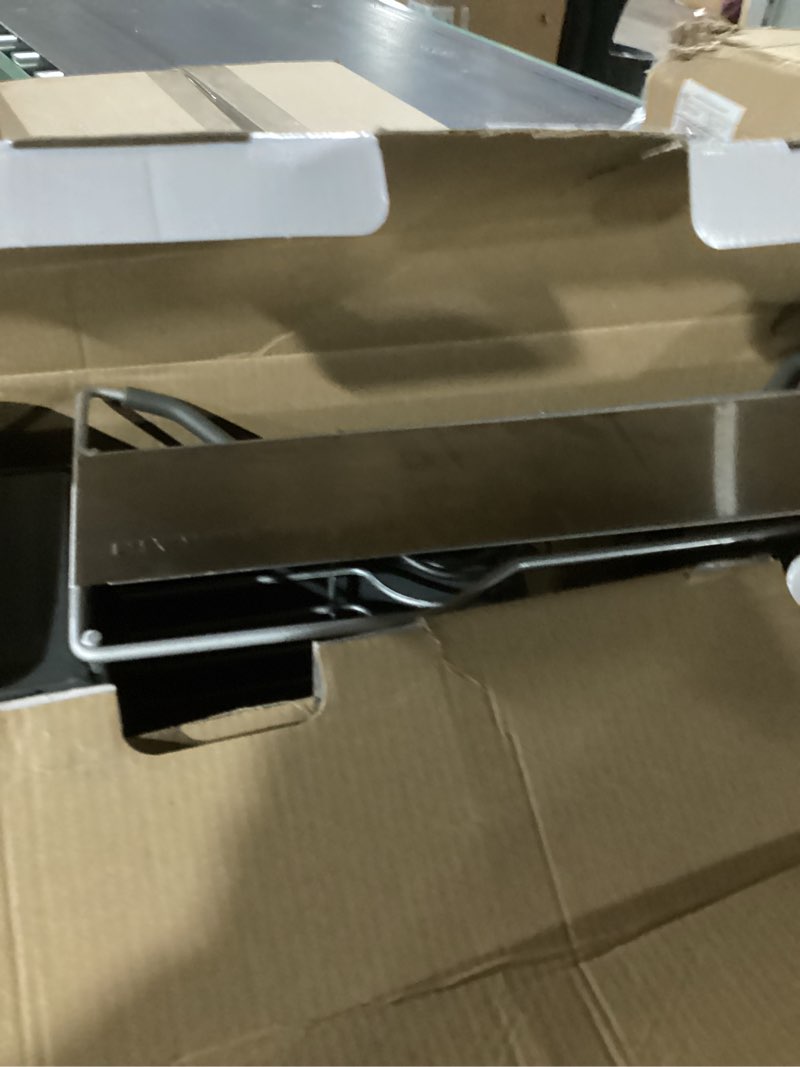 Condition photo showing As Is for KitchenAid Large Capacity Full Size Rust Resistant Dish Rack with Angled Drain Board and Removable Flatware Caddy, Light Grey Gray Full Size