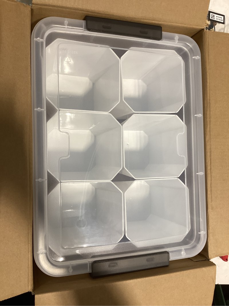 Condition photo showing Good Condition for citylife 17 qt plastic storage bins clear storage box with lids multipurpose stackable storage containers for organizing tool, craft, crayon 1 pack-17 qt