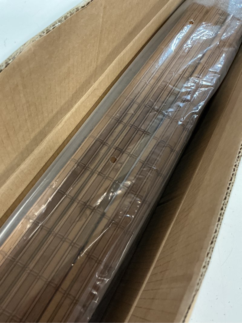 Condition photo showing Good Condition for lazblinds no-drill cordless roman shade - light filtering natural wood, easy install bamboo blind for windows 29" w x 64" h, malay oak malay oak 29"w x 64"h