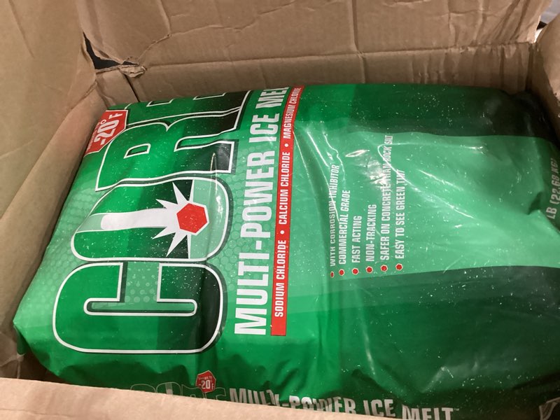Condition photo showing New/Like New for Premium Ice Melt, Blue (50 lb Bag) – Fast-Acting, Industrial-Grade Snow Melter for Sidewalks, Driveways & Parking Lots, Melts to -20°F, Concrete Safe, Non-Greasy, Slip-Free Formula 1 Bag