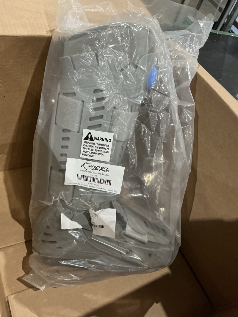 Condition photo showing Good Condition for united ortho usa16105 360 air walker standard fracture boot, medium, grey