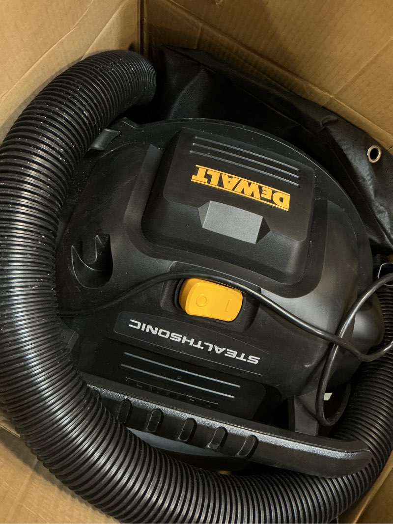 Condition photo showing Good Condition for DEWALT 12 Gallon STEALTHSONIC Ultra Quiet Poly Wet Dry Vacuum, DXV12P-QTA Powerful Suction Noise Reduction Vac, 5.5 Peak HP Shop Vacuum for Jobsite/Workshop, Reduce Motor Noise, Yellow
