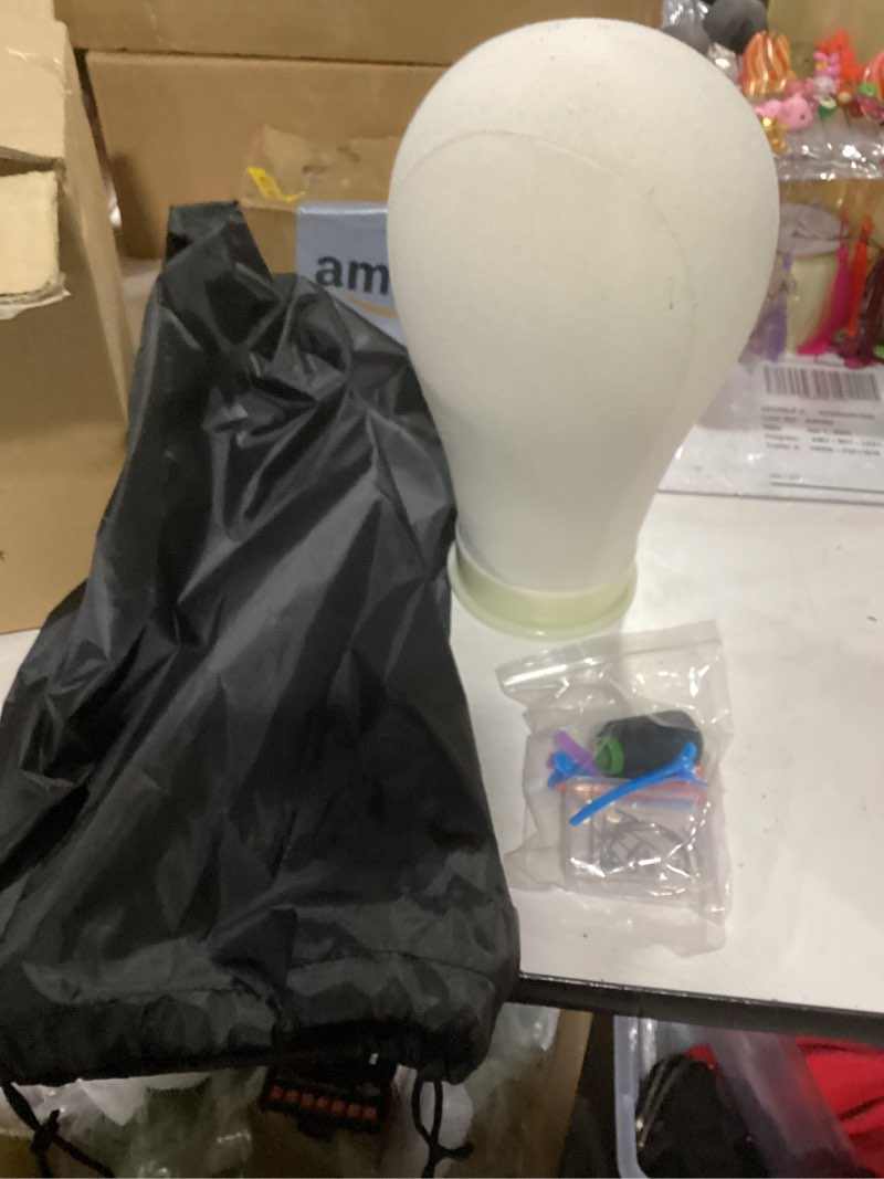 Condition photo showing Good Condition for wig stand with head, height adjustable wig stand, wig head stand with mannequin head with extra wig head clamp stand