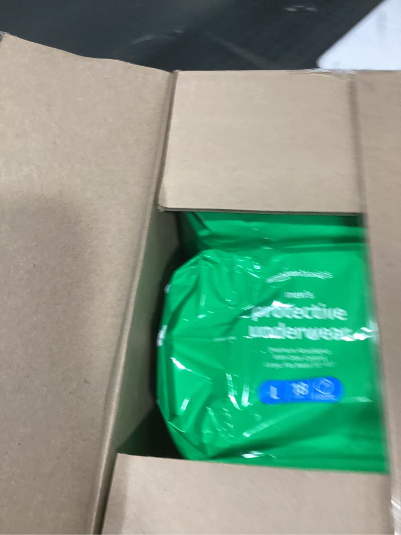 Condition photo showing New/Like New for Amazon Basics Incontinence Underwear for Men, Maximum Absorbency, Large, 54 Count (3 Packs of 18) Large 54.0