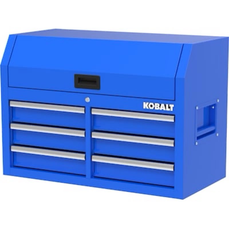 kobalt 36-in w x 18-in h x 24.8-in d 6 -drawer steel tool chest ( blue