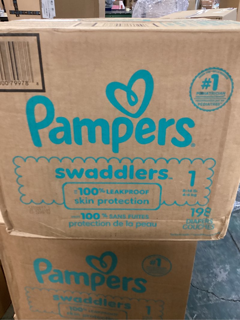 Condition photo showing New/Like New for Pampers Swaddlers Diapers Size 1  198 Count (Select for More Options)