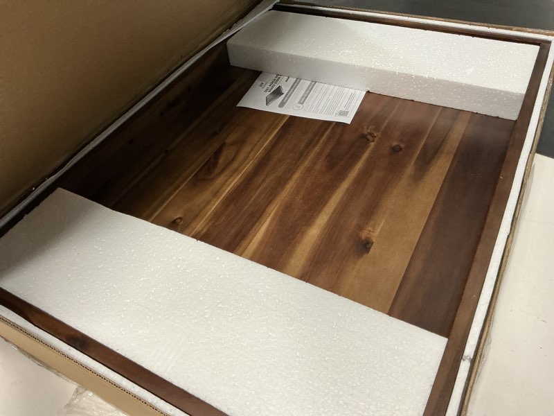 Condition photo showing Good Condition for bluewest noodle board stove cover with handles, 3 in 1 wood stove top covers board for gas burners and electric stove, wooden rv stovetop cover, tray for kitchen counter space with juice grooves walnut