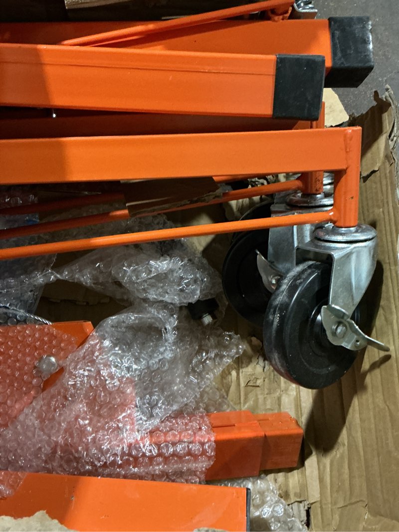 Condition photo showing As Is for drywall lift 16 ft, heavy-duty 150 lbs drywall rolling lifter panel, sheetrock hoist lift drywall jack lift for ceiling, drywall panel hoist with 360° adjustable telescopic arm & 3 lockable wheels