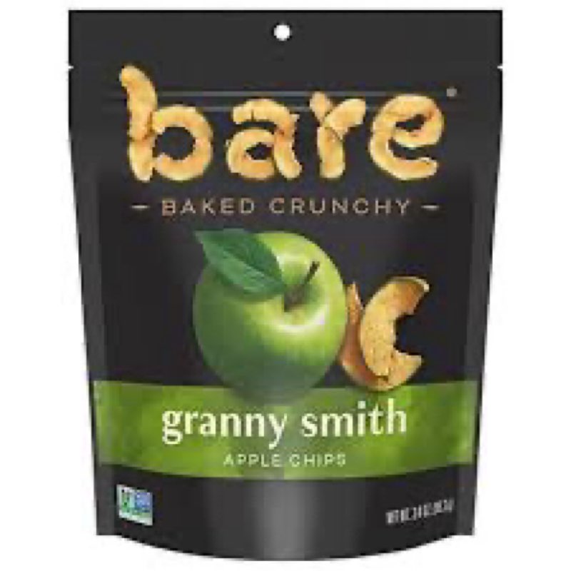 (BB: 30/MAY/2026) Bare Baked Crunchy Apple Chips, Cinnamon Apple, Gluten Free, 3.4 oz Bag Cinnamon Apple 3.4 Ounce (Pack of 1)