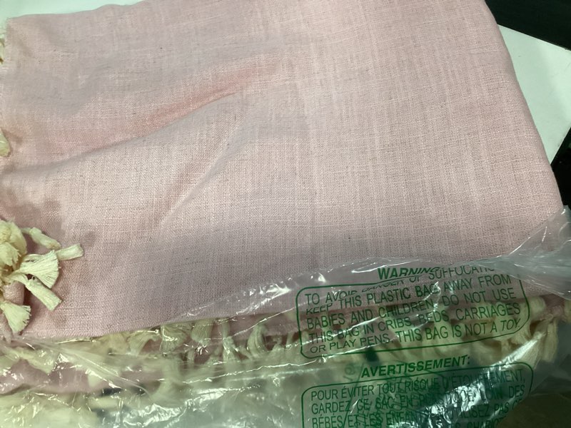 Condition photo showing New/Like New for jiale valentines textured tablecloth, heavy duty linen style farmhouse table cloth rectangle tables, wrinkle-free washable waterproof table cover for kitchen, dining, parties, 55"x90", pink pink 90" x 55" (rectangular)