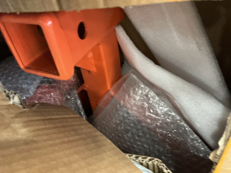 Condition photo showing Good Condition for Orange 3 Point Hitch Receiver with Dual 2” Receiver–Include Ball Adapter & Hook, 3 Point Quick Hitch Category 1 Fit Gooseneck, 5th Wheel & Ball Hitch, 3 Point Hitch Attachments Fit Category 1 Tractors