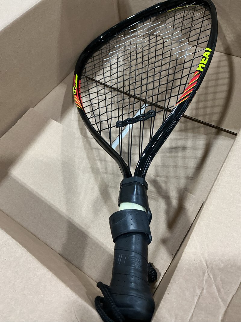 head cps heat racquetball racquet – pre-strung beginner racquet with cps power technology, lightweight frame, damp plus vibration control