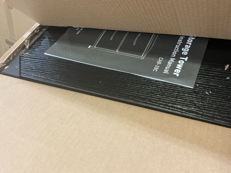 Condition photo showing Good Condition for Sweetcrispy Nightstand with 2 Storage Drawers, 20" Height End Tabl Small Bed Side Furniture, Wooden Top Fabric Cabinet Kids Night Stand Mini Dresser for Bedroom, Closet, Entryway, College Dorm, Black Black 11.8"D x 18"W x 20"H (2 Drawers), 1 Pack