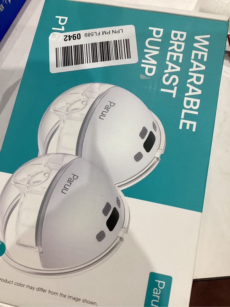 Condition photo showing Good Condition for Paruu Hands Free Breast Pump P16, Wearable Breast Pump Electirc Portable with 4 Modes & 12 Levels, Max 309mmHg Strong Suction 19/21/24mm Flange Inserts Wearable Breastfeeding Pump, 2 Pack White