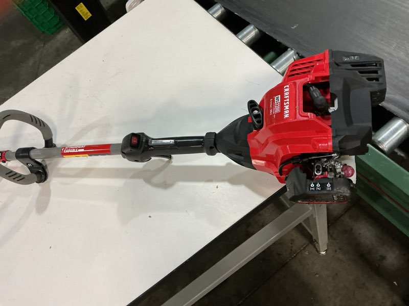 Condition photo showing As Is for craftsman ws4200 30-cc 4-cycle 17-in straight shaft attachment capable gas string trimmer edger conversion capable