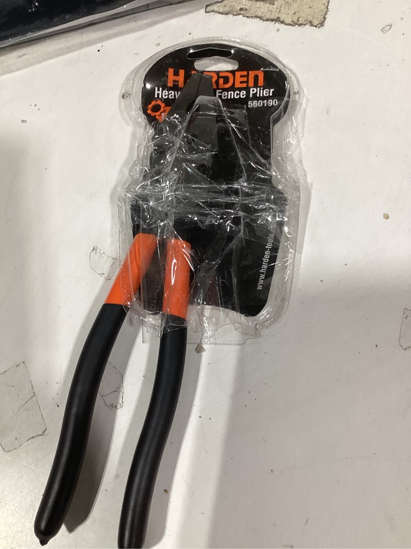 Condition photo showing Good Condition for edward tools 10” heavy duty fence pliers - sharp wire cutting edge - fine carbon steel finish - grip handle