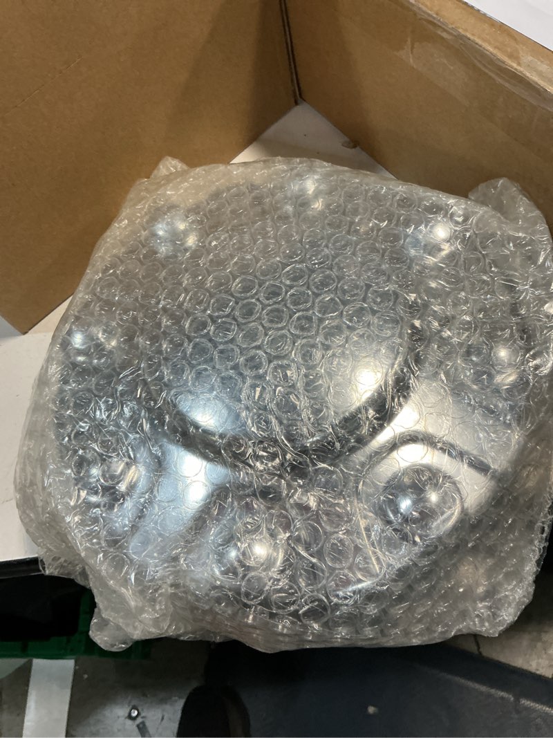 Condition photo showing Good Condition for chrome wheel center cap compatible with dodge ram 2500 3500 srw 2019-2024 single steel wheel replaces 6pg02sz0ab, 6pg02sz0ac front/rear (2pcs)